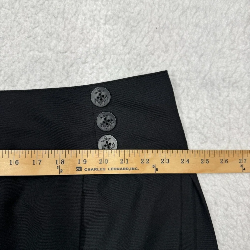 Hot Topic Black Pleated Skirt Goth Emo w/ Buttons Side Zip Women's Size 3XL